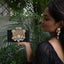 Nooran bag in black with handcrafted embellishments