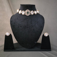 Polki choker with hint of green