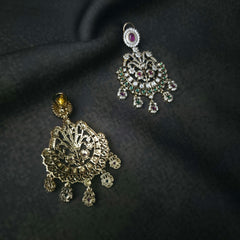 Multi meena kundan chandbali