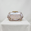 Cleona Bag with mother-of-pearl shell sheet and brass knob