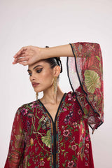 Long Leaves Dangler In Dual Shade