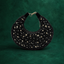 The Pearl Half Moon Bag - Black
