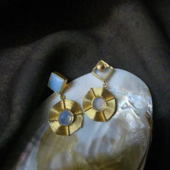 Aqua Fan Earring