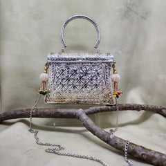 Multi meenakari big size top handle bag