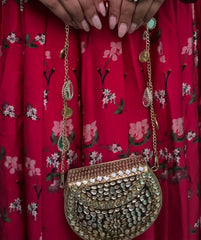 Mini kundan mosaic bag