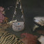Mini kundan bag with hint of green in antique gold with kundan work