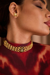 Labradorite ring chain choker