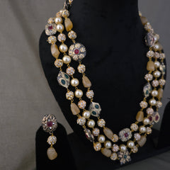Shades of gold multi layer necklace
