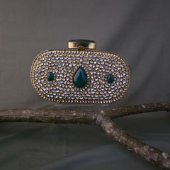 Crystal Bag With Hint Of Emerald