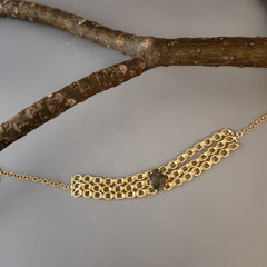 Labradorite ring chain choker