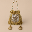 Kundan gota potli gold close-up view