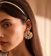 Triangle Pearl Chip Studs