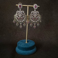 Multi meena kundan chandbali