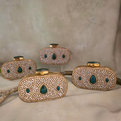 Crystal Bag With Hint Of Emerald