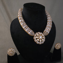 Moissanite polki hasli style choker