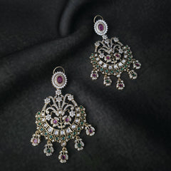 Multi meena kundan chandbali