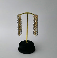 Long Leaves Dangler In Dual Shade