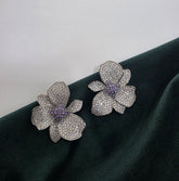 Zirconia flower studs
