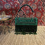 Aaravi bag in green with hand-embroidered box style