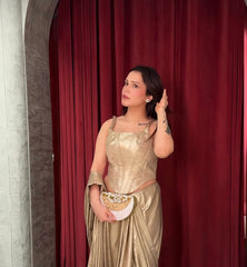 Half chand pearl crystal clutch