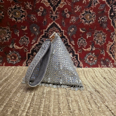 Pyramid bag in silver