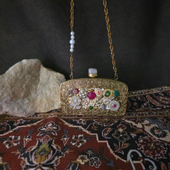 Mosaic kundan bag