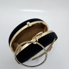 Mother of pearl artful velvet bag