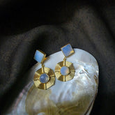 Aqua Fan Earring