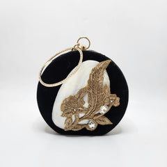 Mother of pearl artful velvet bag
