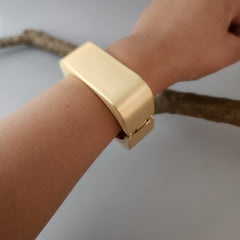 Square matte gold cuff