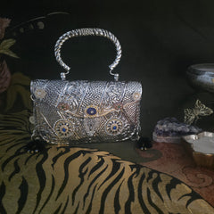 Dalia brass bag in silver