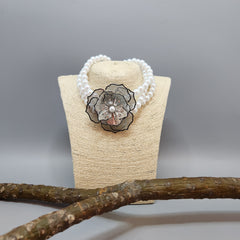 Pearl Rose necklace