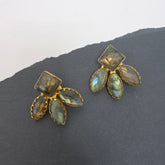 Labradorite fan studs