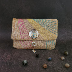 Multi Shade Hanging Broach Bag