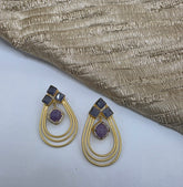 Amethyst ring danglers