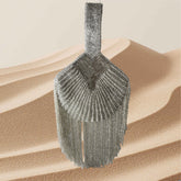 Falling cutdana bag in silver