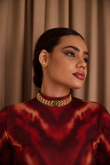 Labradorite ring chain choker