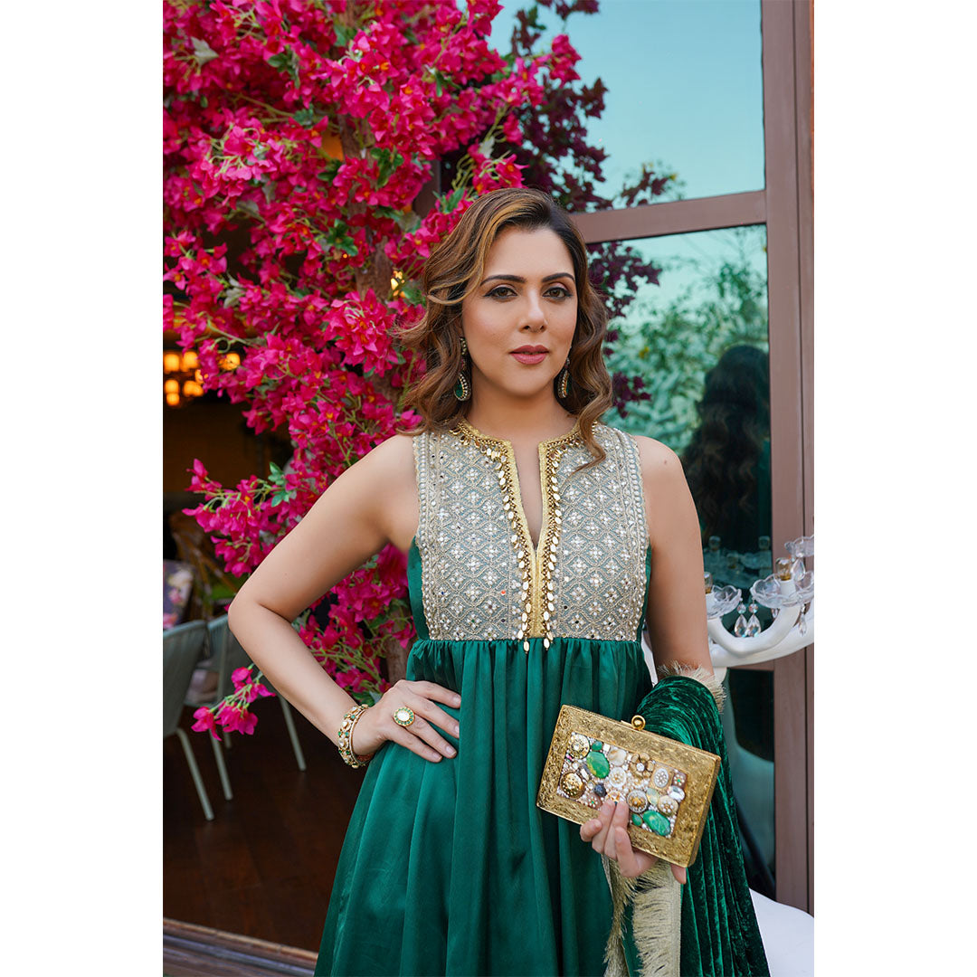 Stone and Kundan Mosaic Bag