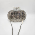 Aamna Clutch - Silver