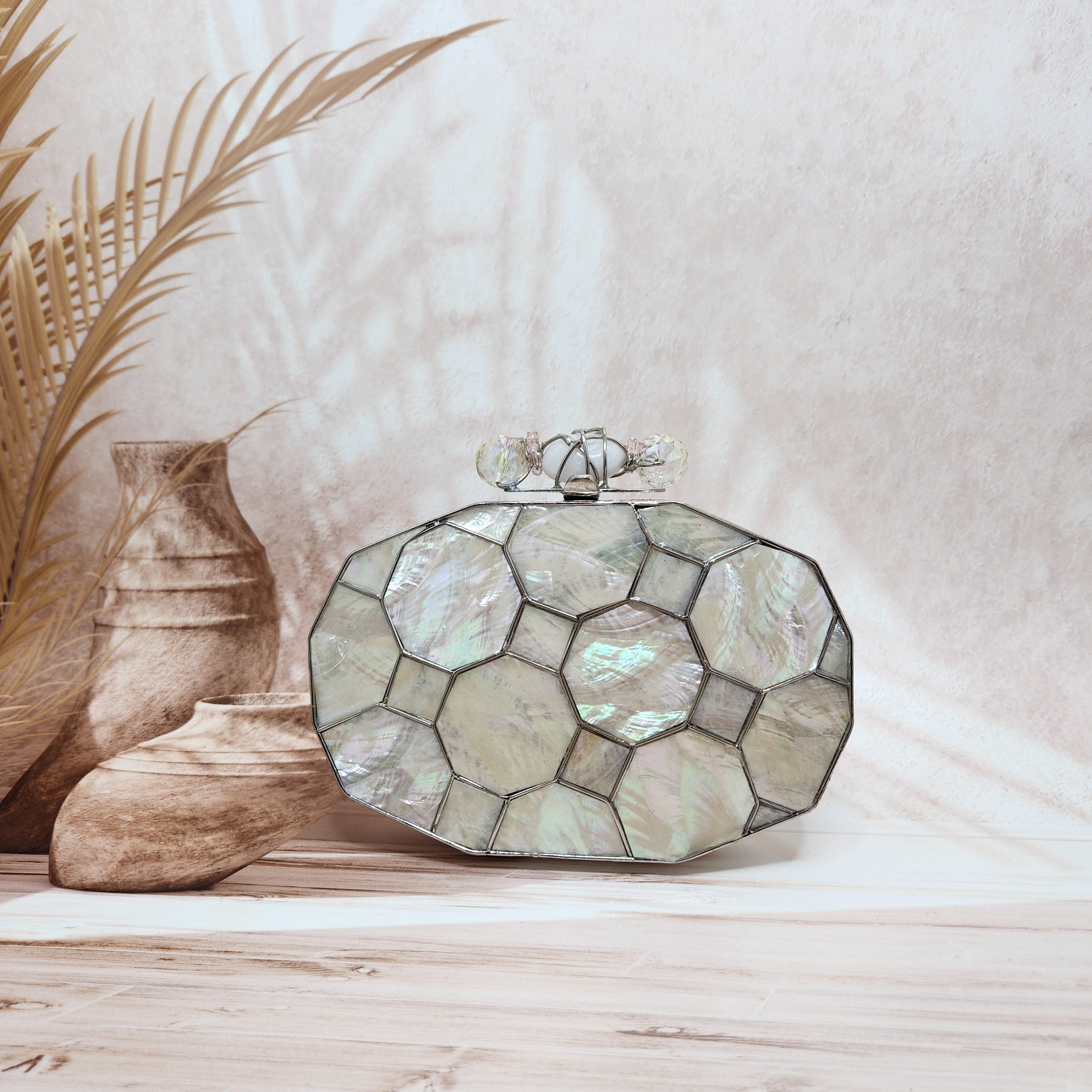 Aamna Clutch - Silver Main image