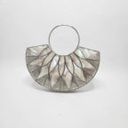 Aaliyah Bag (White Mother of Pearl in silver )