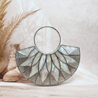 Aaliyah Bag (White Mother of Pearl in silver )