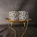 The Agate Python Embossed Flap Bag