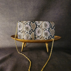 The Agate Python Embossed Flap Bag