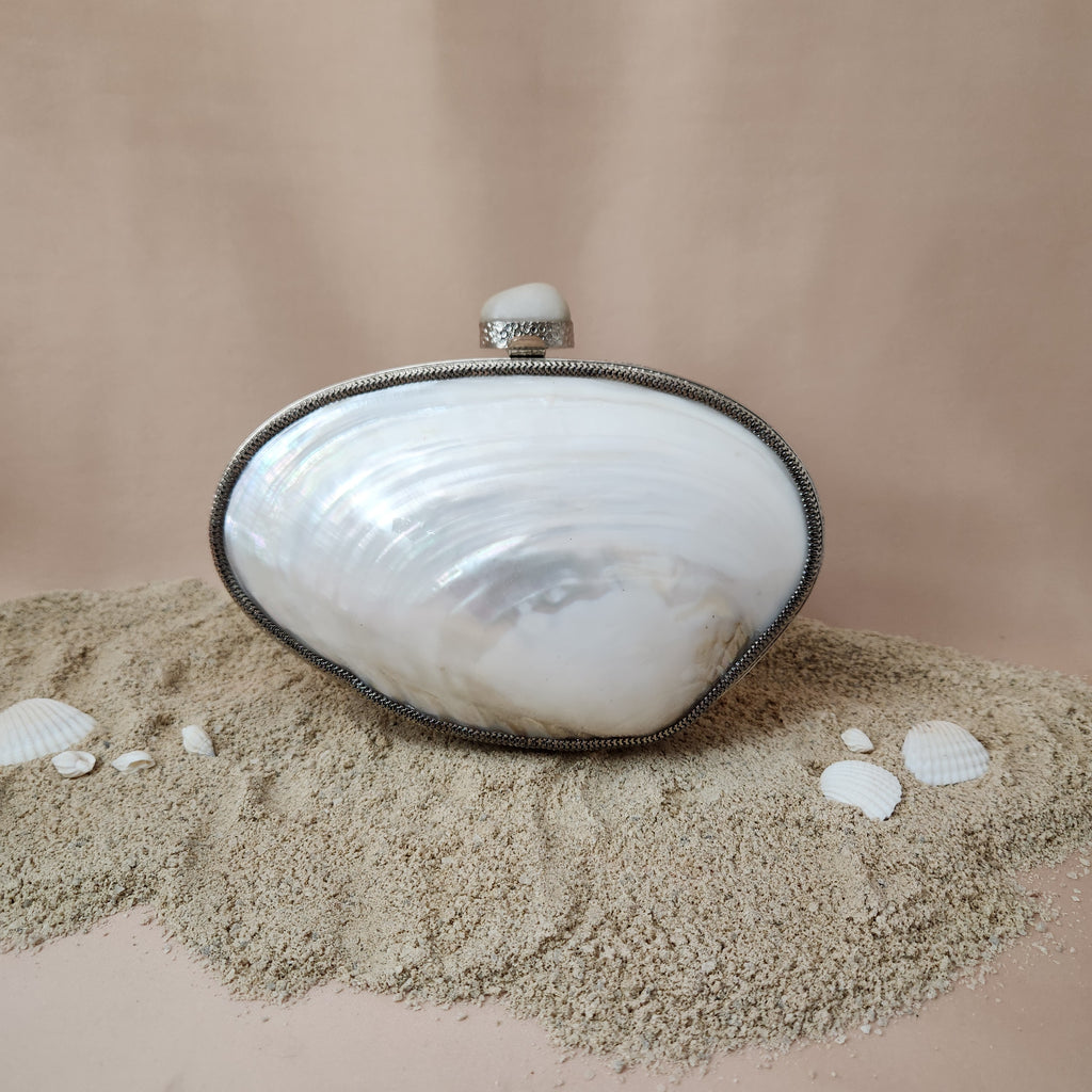 Big Mother of Pearl Shell Clutch