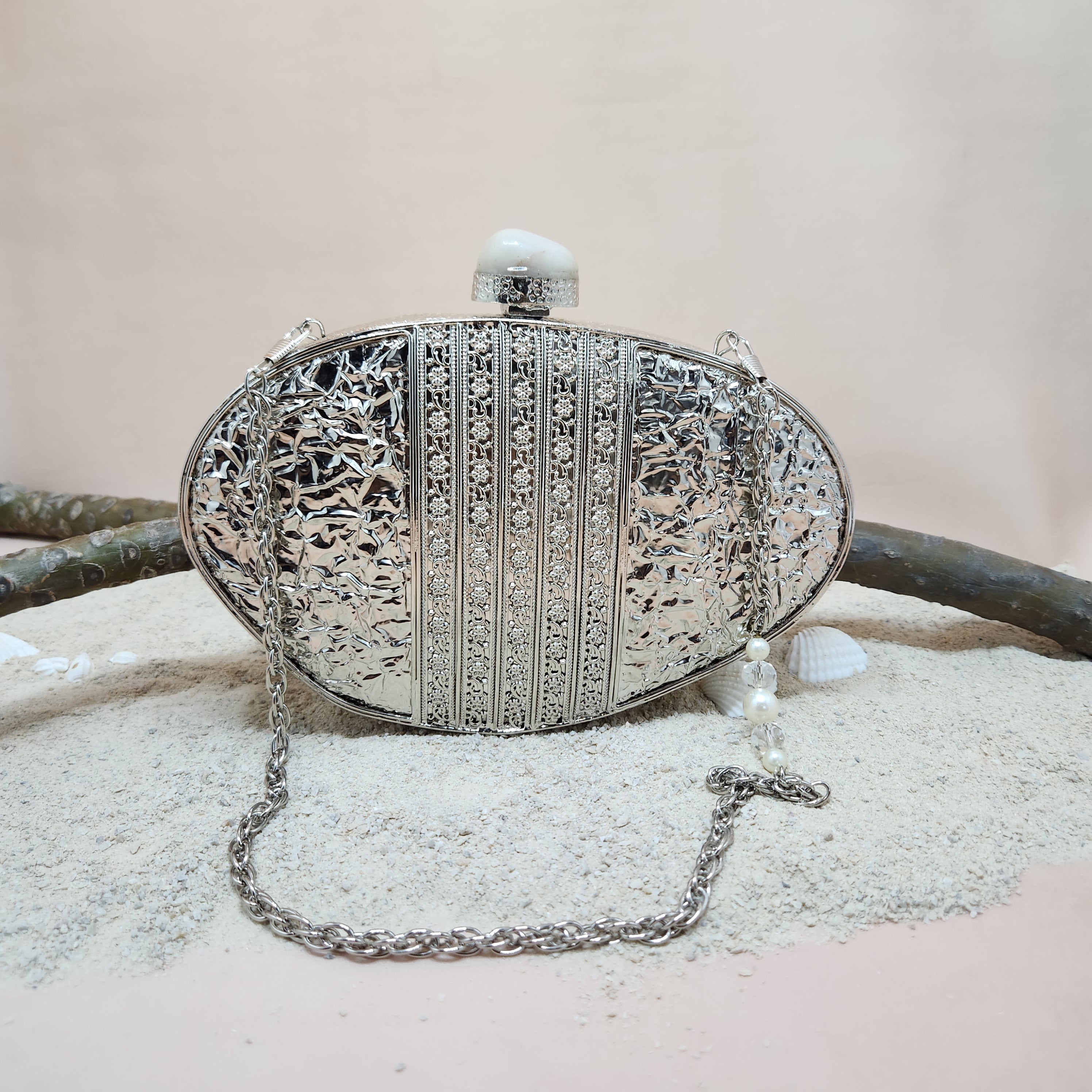 Big Mother of Pearl Shell Clutch