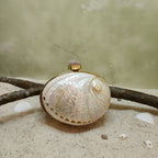 Mini Abalone Clutch – White