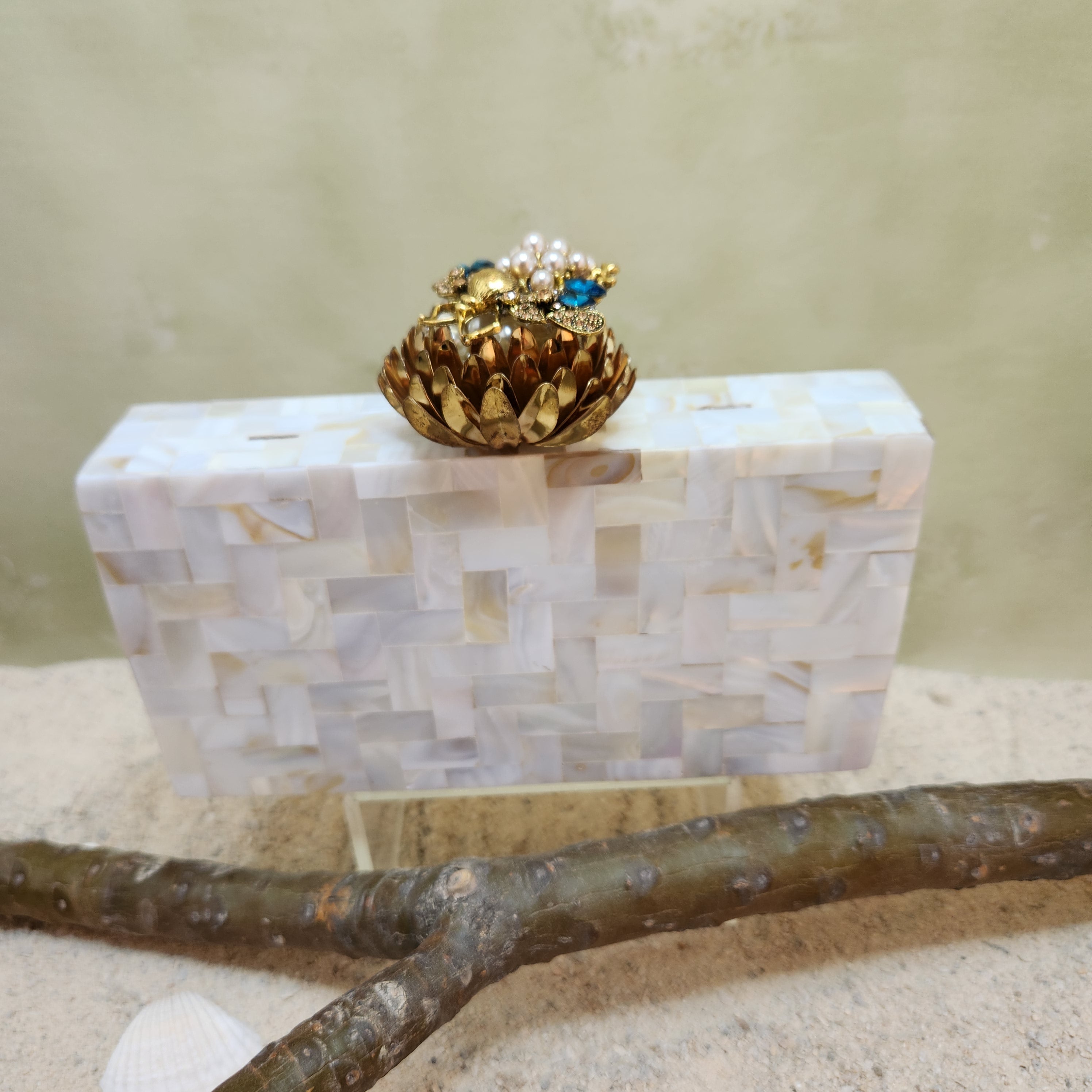 The Lotus Bee MOP Clutch