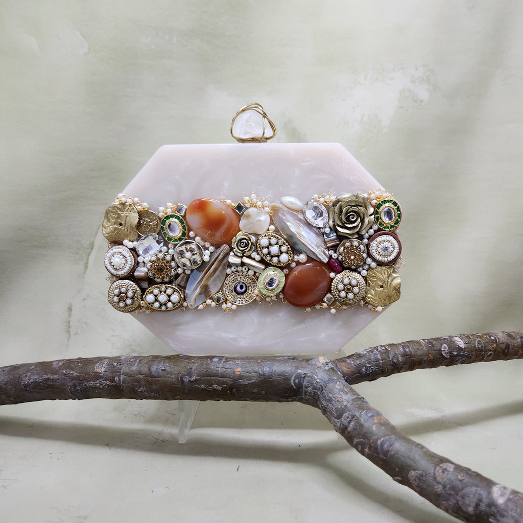 The Meena mosaic clutch
