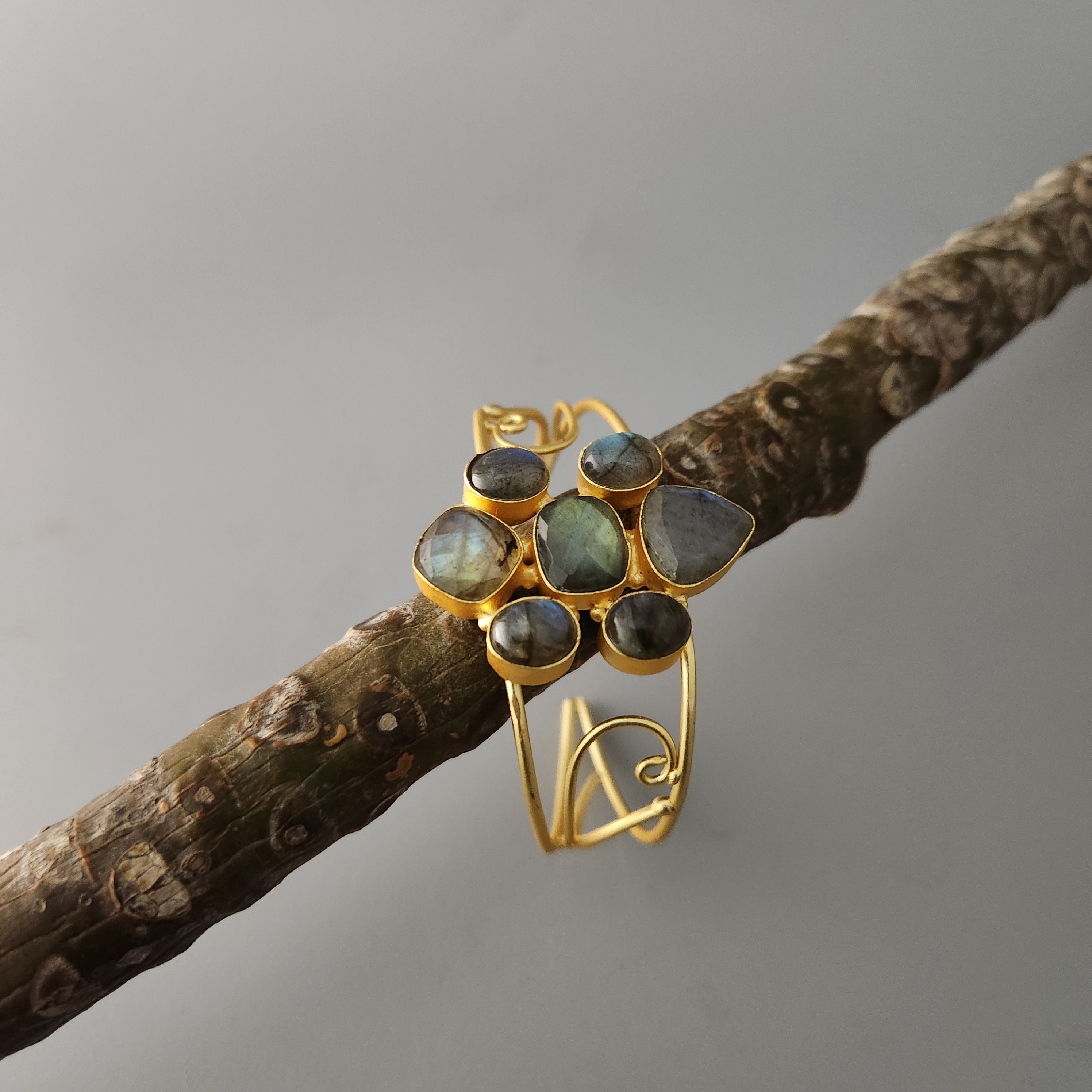 Labradorite Flower Cuff